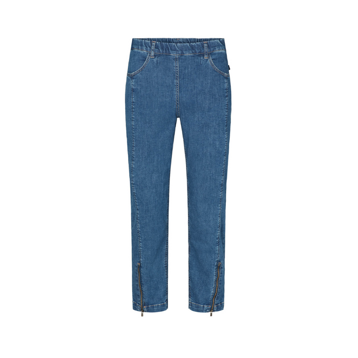 Laurie Piper Regular Cropped Bukser - Blue Denim