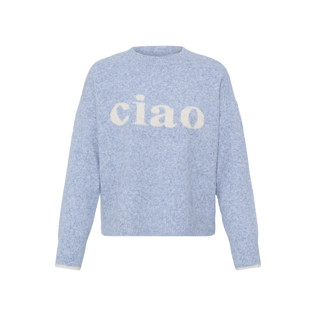 Fransa FRFLORENCE PU 2 Strik - Blue Blizzard Text - Butik VIVI