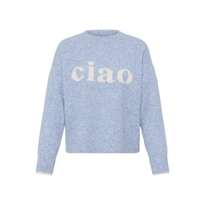 Fransa FRFLORENCE PU 2 Strik - Blue Blizzard Text - Butik VIVI