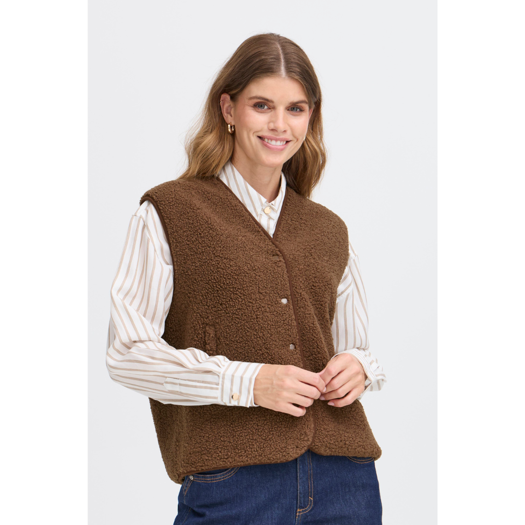 Fransa FRGWYNNE Vest - cocoa