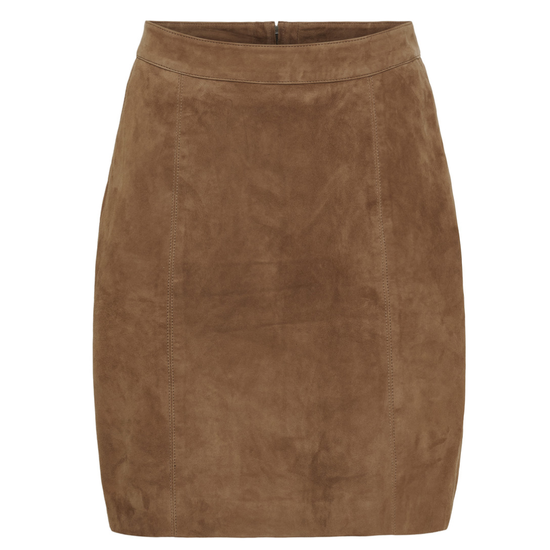 BTFCPH Samantha Suede Nederdel - Nude Brown