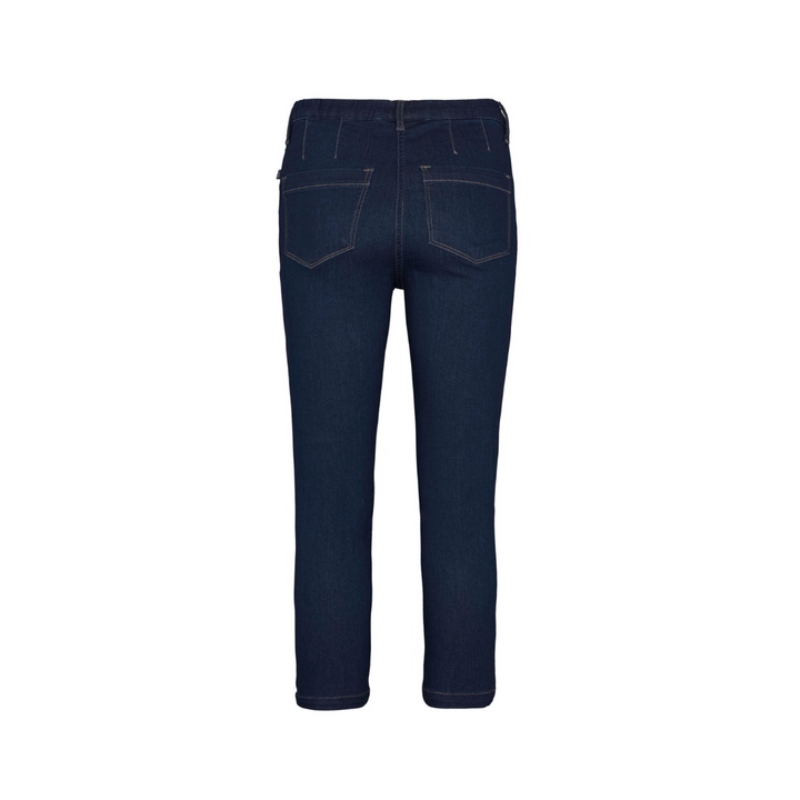 Laurie Piper Pure Regular Crop Bukser - Dark Blue Denim