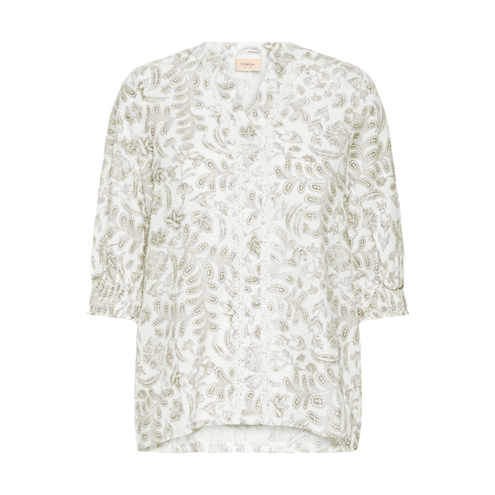 Fransa FRSOPHIA SH 1 Skjorte - Green Print - Butik VIVI
