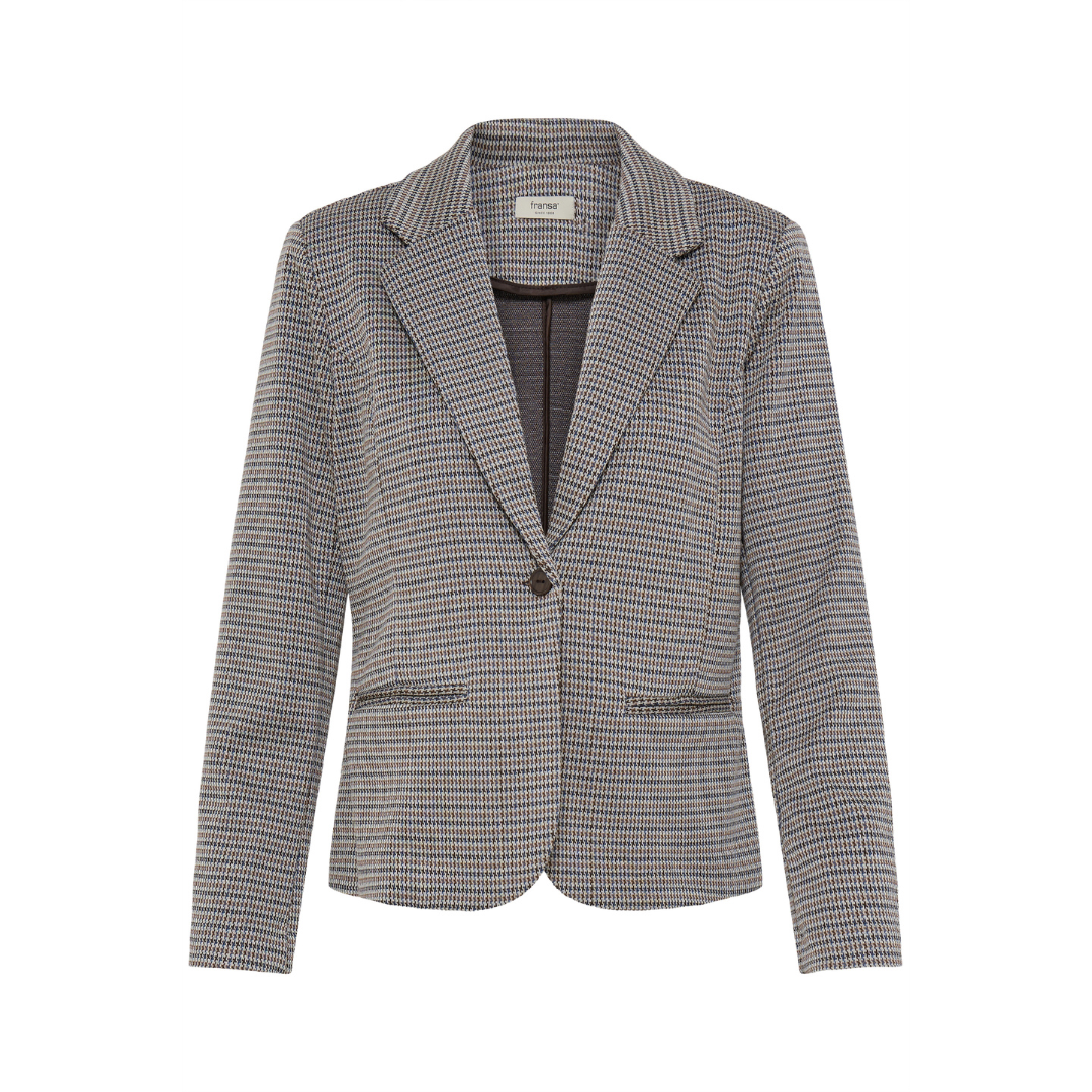 Fransa FRBABETT BLA 1 Blazer - Hot Fudge Check - Butik VIVI