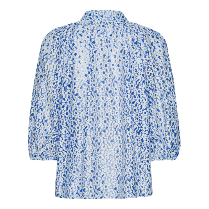 Continue Sia Blue Tone Lace Bluse - Blue Lace