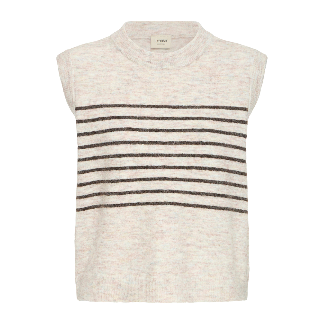 Fransa FRSANNY WA 4 Strik - Oatmeal Melange Stripe Mix - Butik VIVI