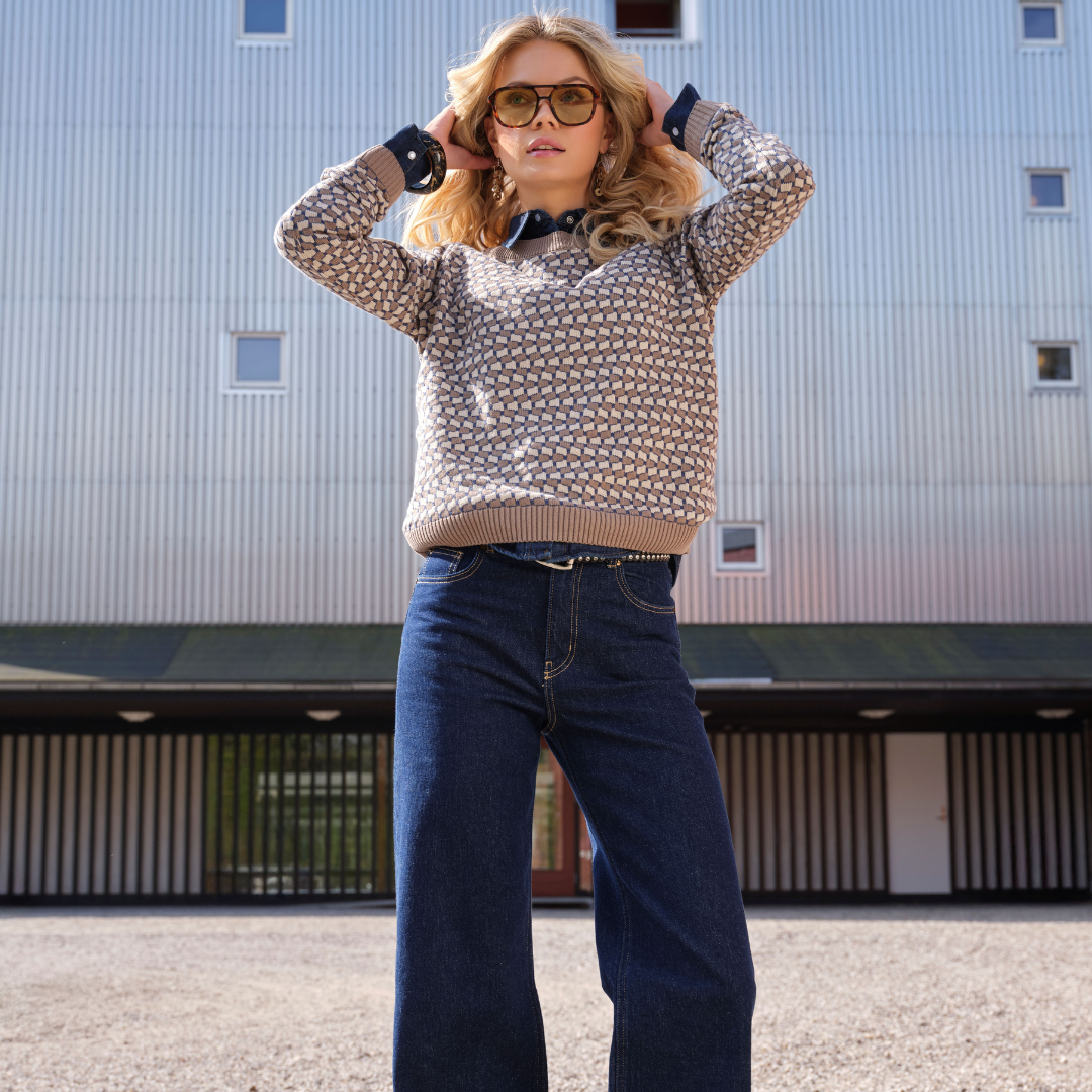 Skovhuus Casual Structured Pullover - Sandstorne