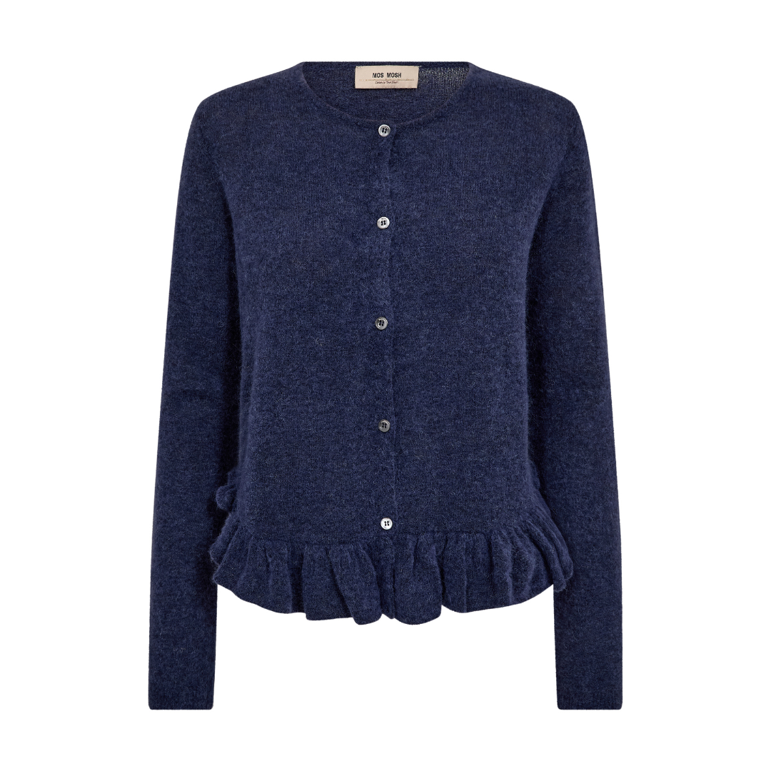 Mos Mosh MMMape Alice Knit Cardigan - Crown Blue - Butik VIVI