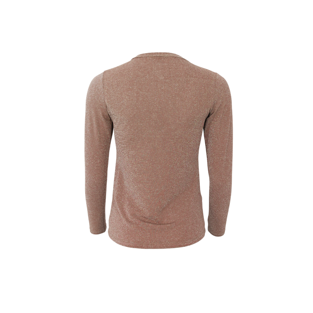 Black Colour BCFAYE LUREX Bluse - Golden Taupe - Butik VIVI