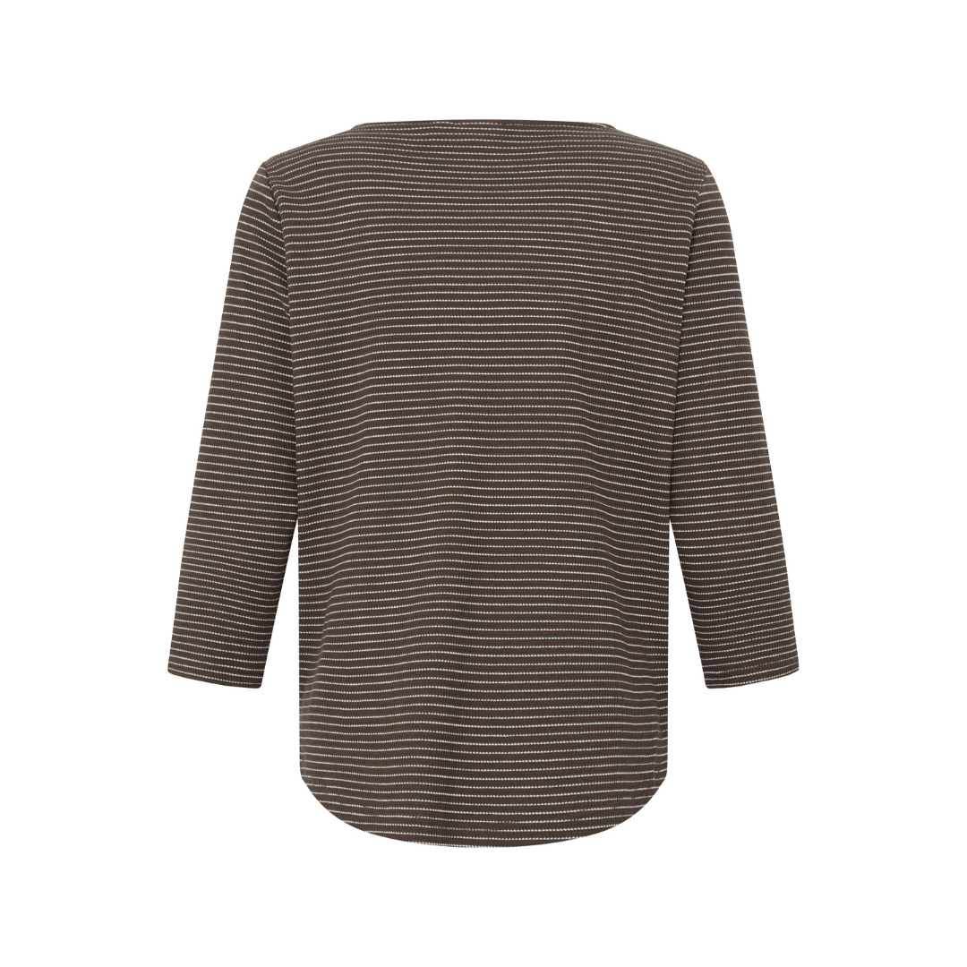 Fransa FRJORELIA TEE 1 T-shirt - Hot Fudge Stripe