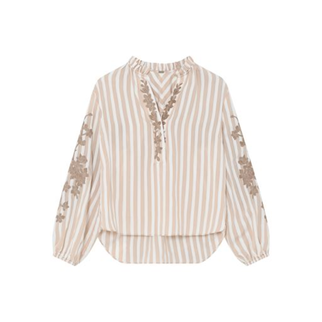 Gustav Annemie Embroidery Bluse - Moonlight - Butik VIVI