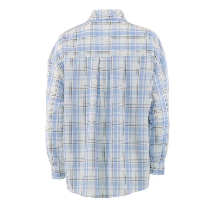 Continue Caro Skjortebluse - Blue Check