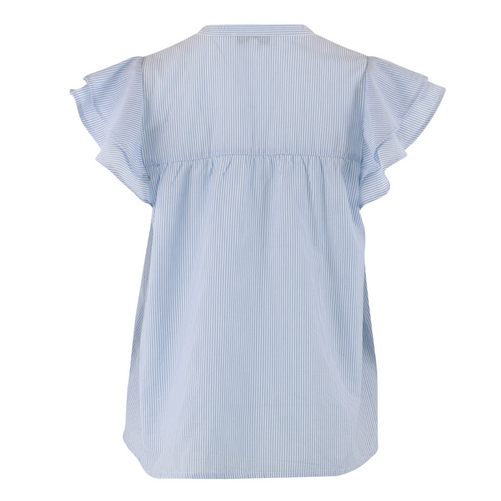 Continue Christel Solid Bluse - Blue Stripe