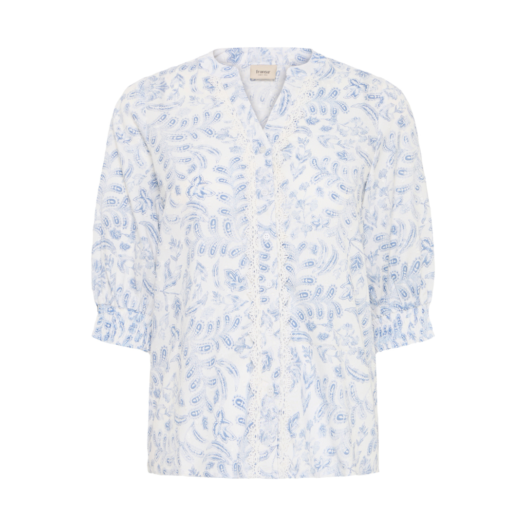 Fransa FRSOPHIA SH 1 Skjorte - Blue Print - Butik VIVI
