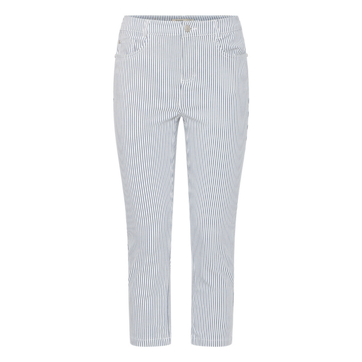Fransa FRENA TESSA CA 1 Capri Bukser - birch w. navy blazer stripe