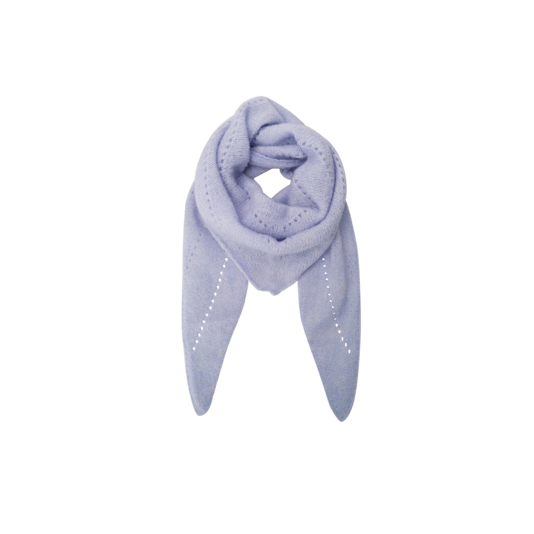 Black Colour Dell Knitted Mini Tørklæde - Lt. Blue - Butik VIVI