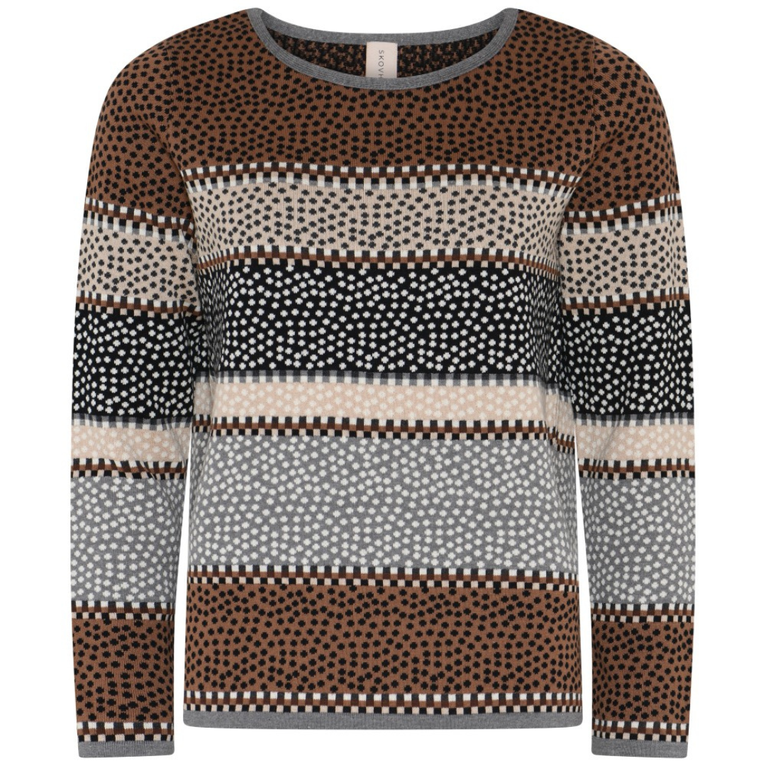 Skovhuus Rundhals Bluse - Grey Melange