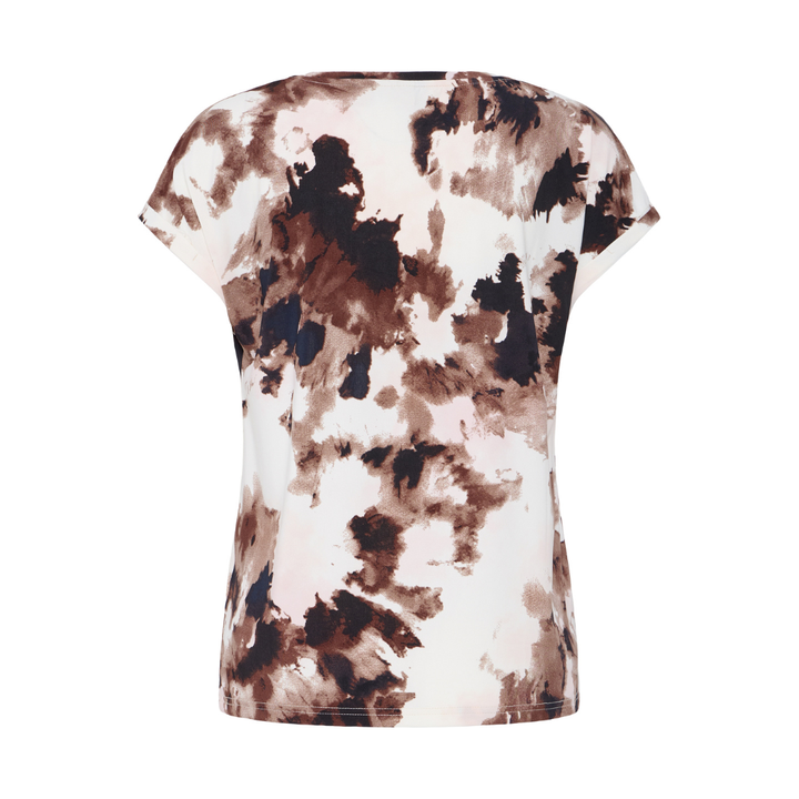 Fransa FRSEEN TEE 1 T-shirt - Watercolour Bloom Rum Raisin / Red