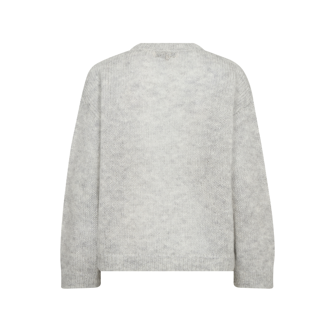 Mos Mosh MMAroa Bernat Emb Strik - Light Grey Melange