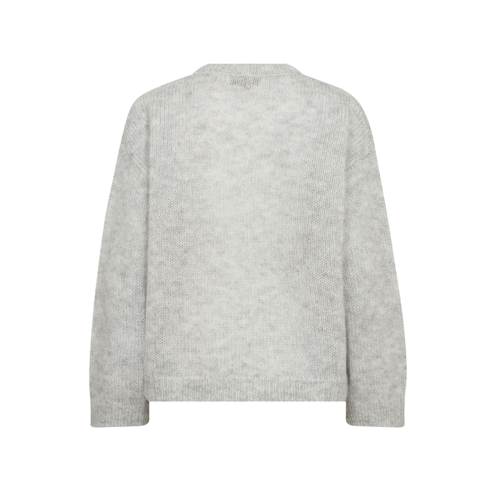 Mos Mosh MMAroa Bernat Emb Strik - Light Grey Melange