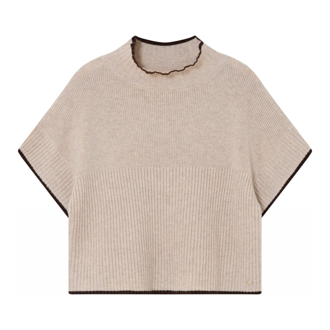 Gustav Stina Knit Cape Strik - Doeskin