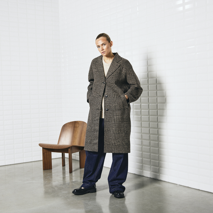 WithBlack WBLVista Checked Frakke - Brown Prince of Wales