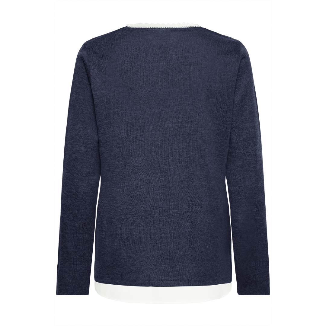 Fransa FRRIVER Pullover 1 - nightsky melange