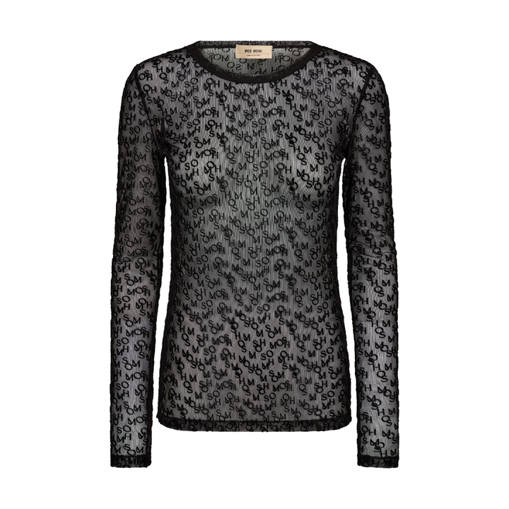 Mos Mosh MMLoretta Mono Mesh Bluse - Black