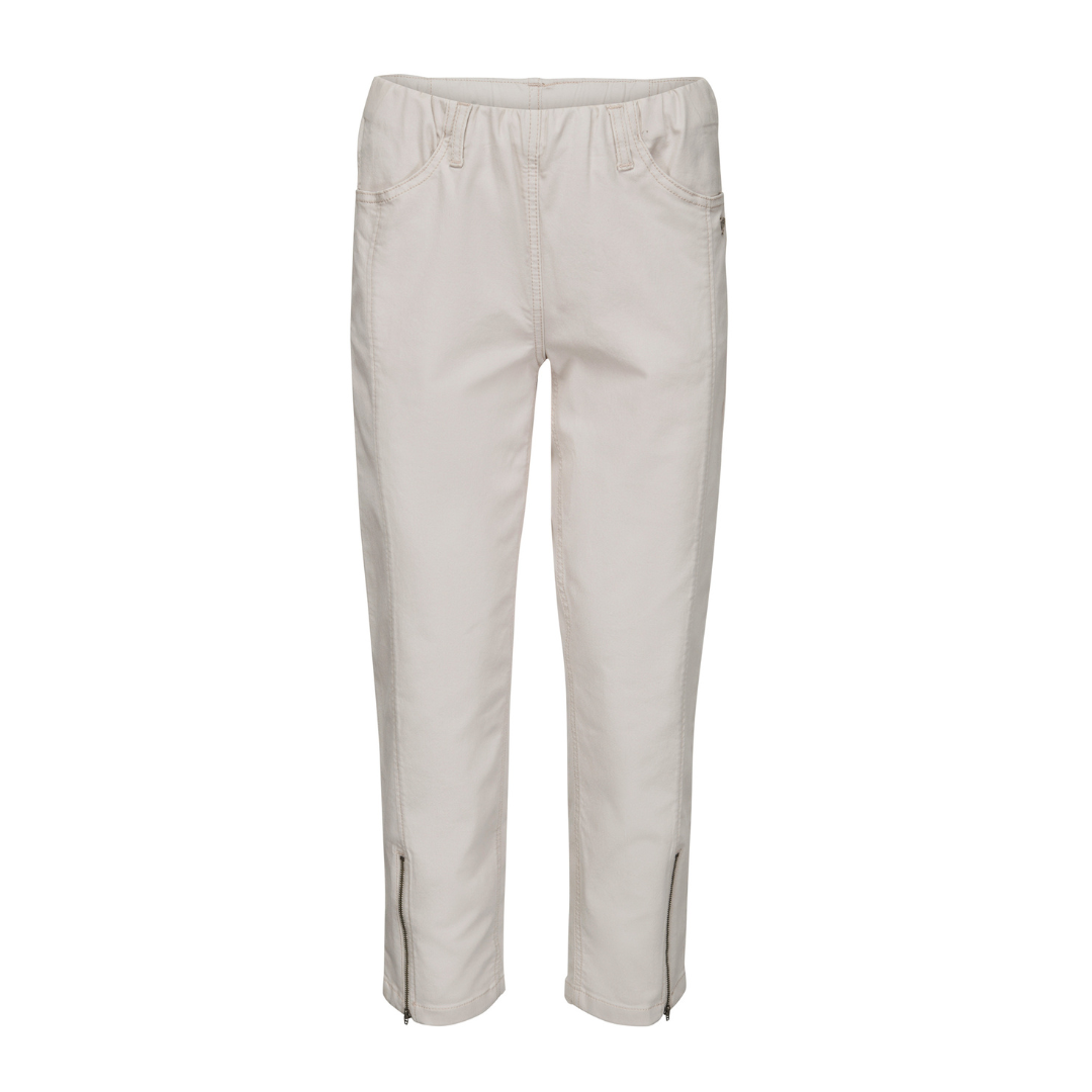 Laurie Piper Regular Cropped Bukser - Grey Sand