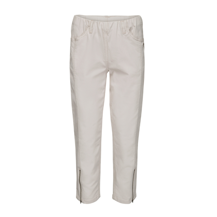 Laurie Piper Regular Cropped Bukser - Grey Sand
