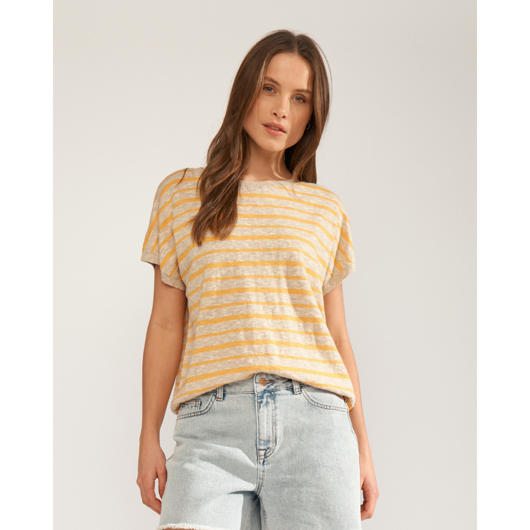 Nümph NUKIKI BOATNECK PULLOVER Strik - Marigold - Butik VIVI