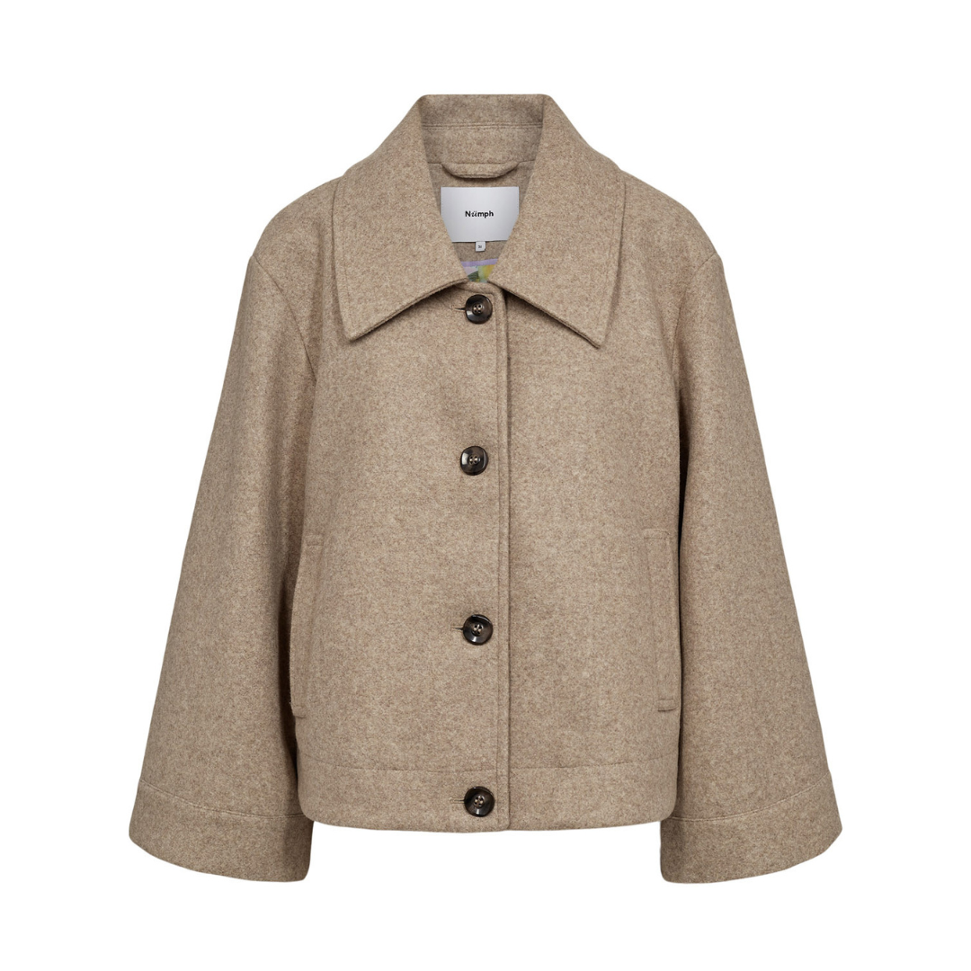 Nümph Nukimma Short Jakke - Sesame Melange