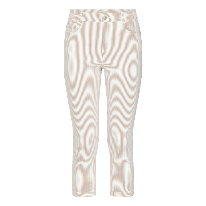 Fransa FRENA TESSA CA 1 Capri Bukser - birch w silver mink stripe