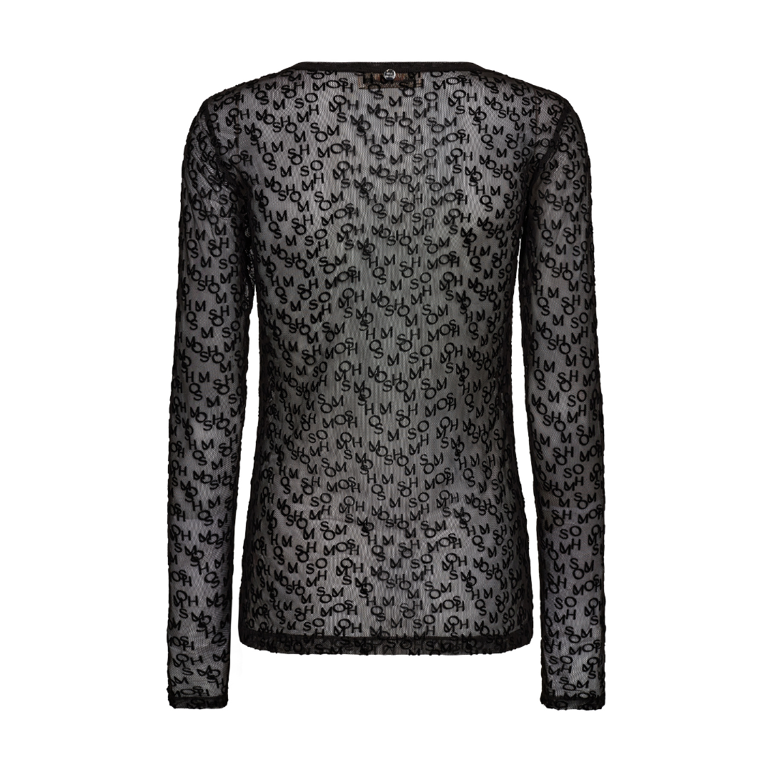 Mos Mosh MMLoretta Mono Mesh Bluse - Black