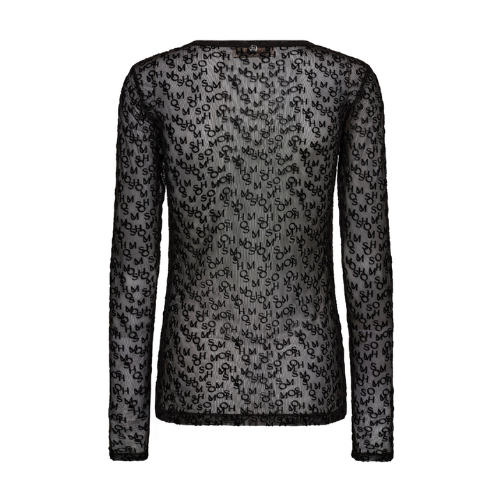 Mos Mosh MMLoretta Mono Mesh Bluse - Black