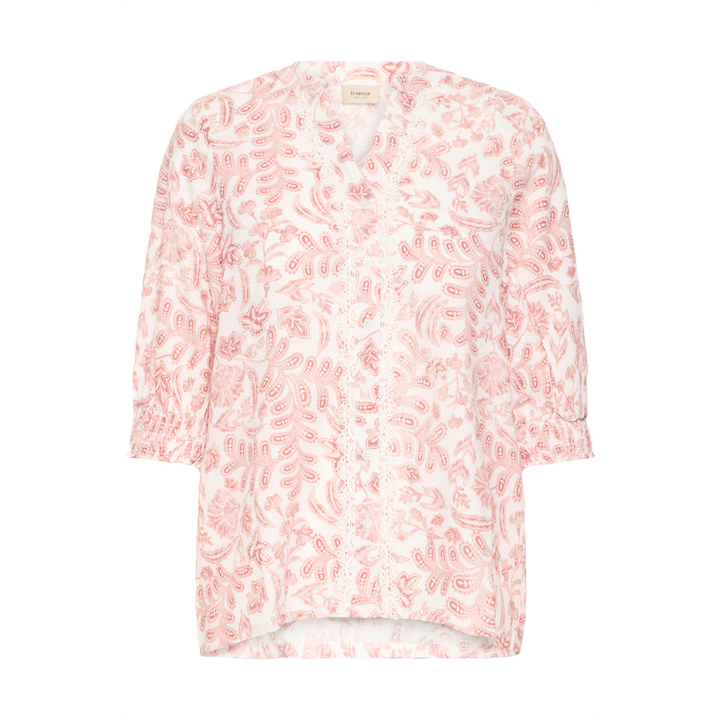 Fransa FRSOPHIA SH 1 Skjorte - Rose Print - Butik VIVI