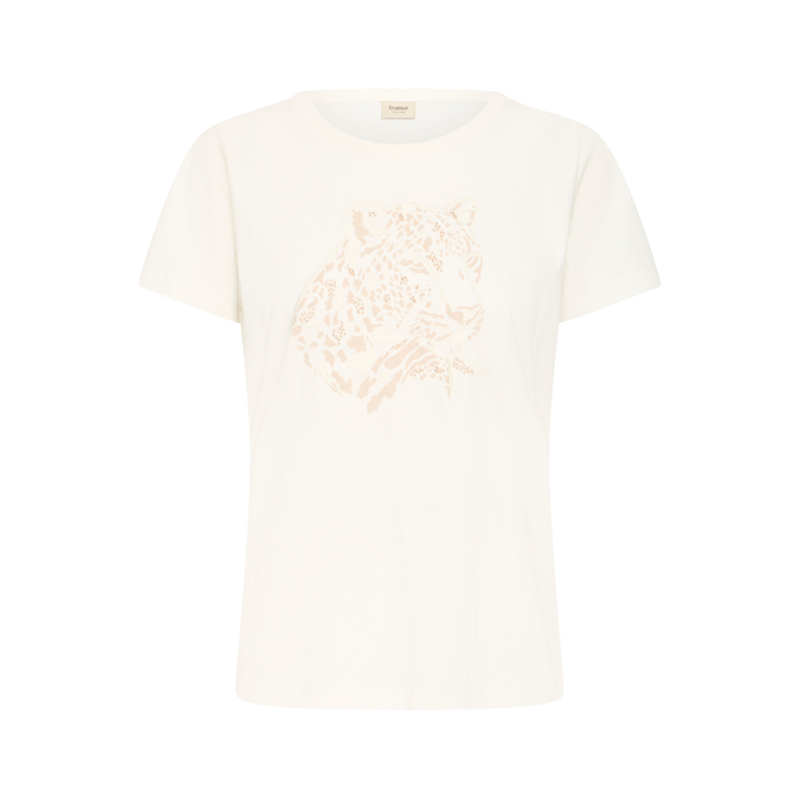 Fransa FREVANI TEE 1 T-Shirt - Whisper White Leopard - Butik VIVI