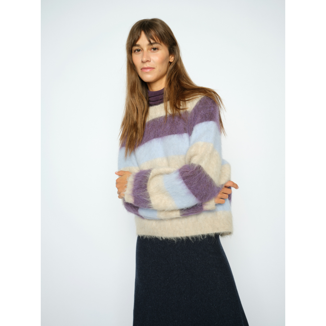 Mos Mosh MMSuvi Stripe Strik - Sweet Grape