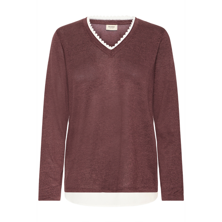 Fransa FRRIVER Pullover 1 - fudge melange