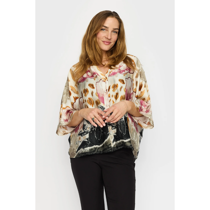 2Biz THORA.EA25 Bluse - Rose Border
