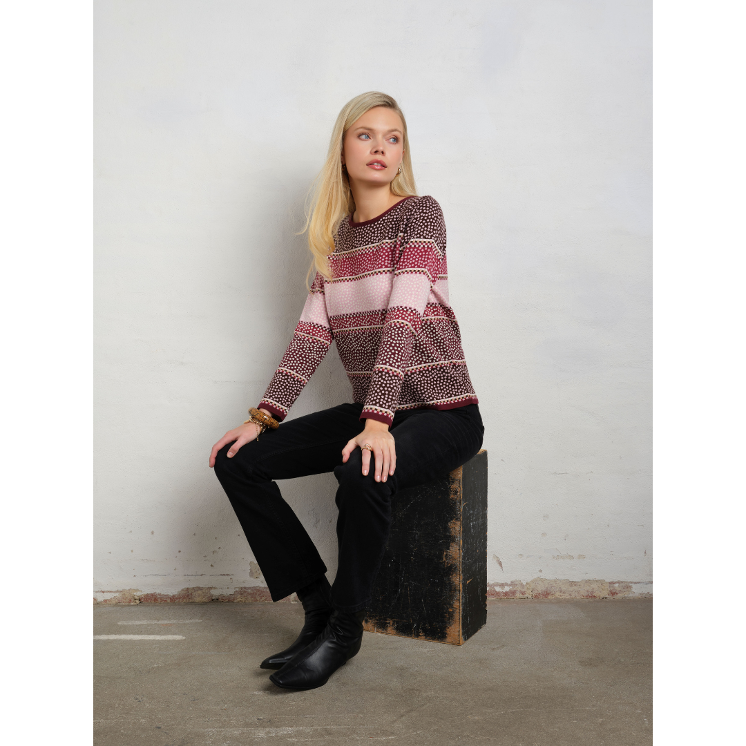 Skovhuus Rundhals Bluse - Blackberry