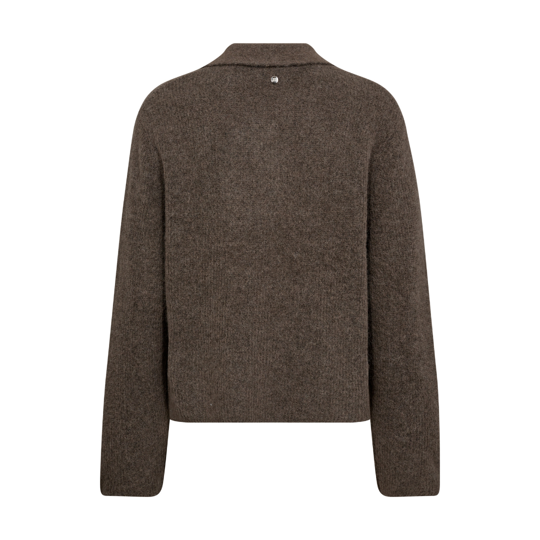 Mos Mosh MMThora Aidy Polo Knit Striktrøje - Falcon