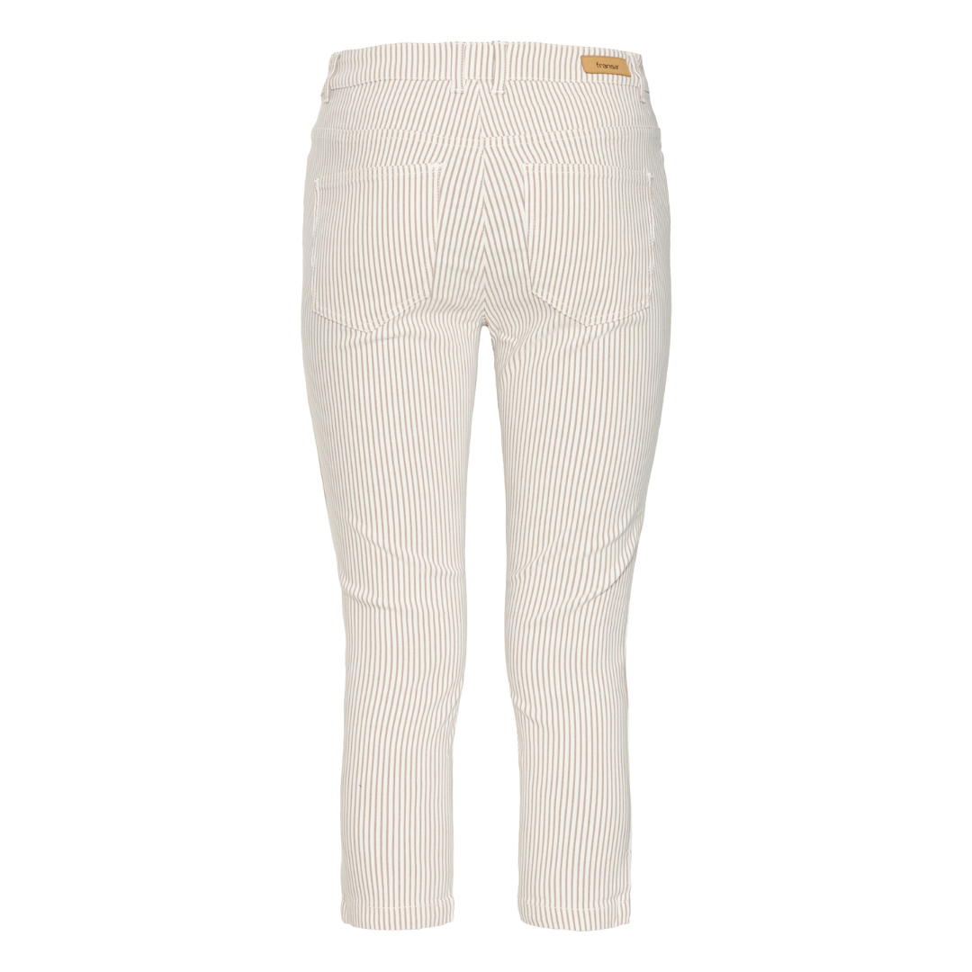 Fransa FRENA TESSA CA 1 Capri Bukser - birch w silver mink stripe