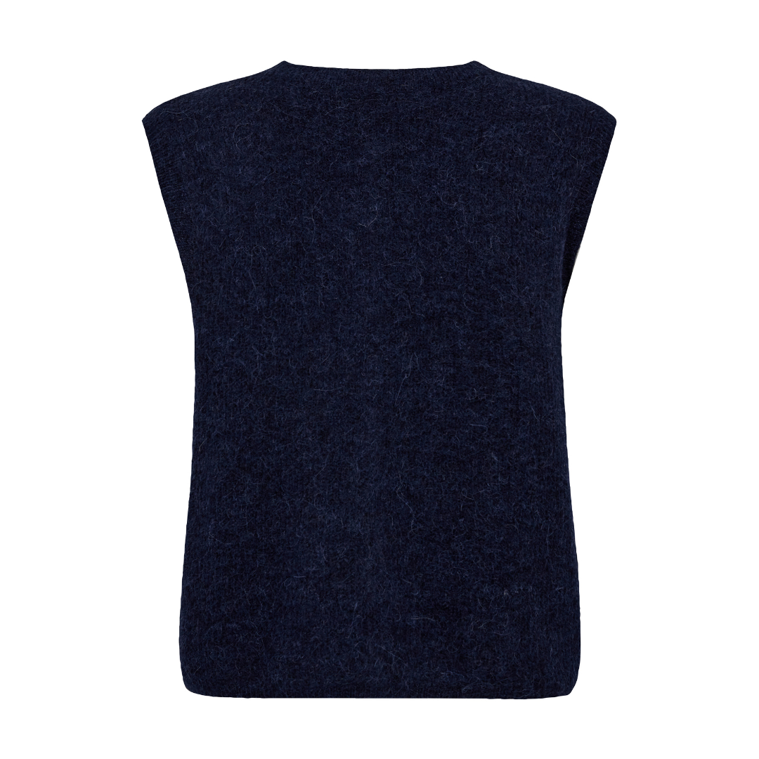Mos Mosh MMAlmine Thora Knit Vest - Maritime Blue