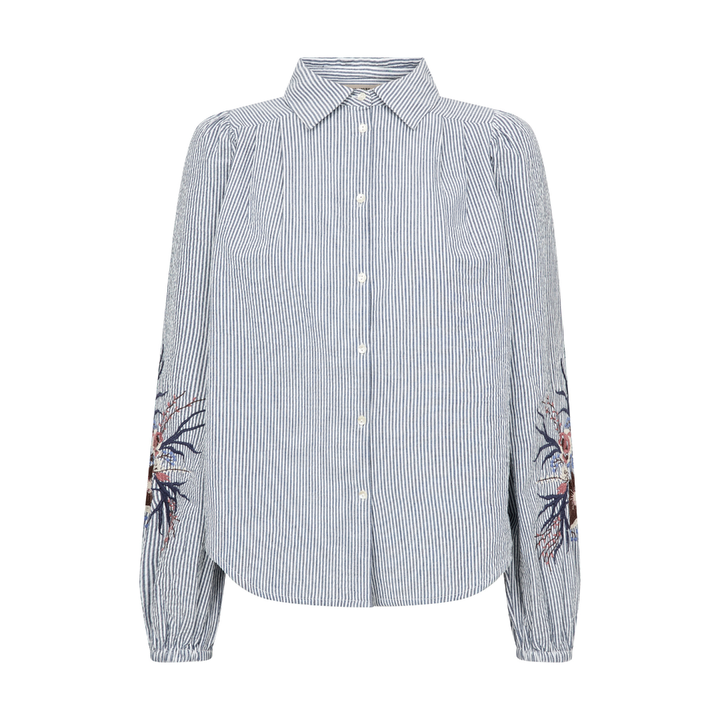 Mos Mosh MMCiu Oxfo Skjorte - Crown Blue - Butik VIVI